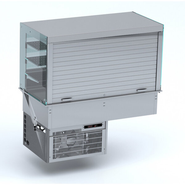 Vitrine réfrigérée drop-in murale self-service verrouillable - 3 à 5 x gn 1/1 - combisteel - r452a - acier inoxydable3 x gn 1/1 176