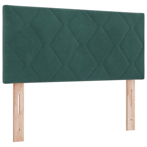 vidaXL Tête de lit Design Blocs Diamant Vert Foncé 100 cm Velours