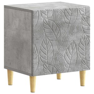 vidaXL Table de chevet Gris béton 43 x 34 5 x 50 cm Bois d'ingénierie