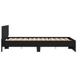 vidaXL Cadre de lit avec LED sans matelas noir 150x200 cm