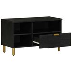 vidaXL Meuble TV noir 80x33x46 cm bois d'ingénierie