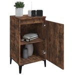 vidaXL Tables de chevet 2 Pièces chêne fumé 40x35x70 cm bois d'ingénierie