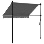 vidaXL Auvent rétractable anthracite 200x150 m tissu et acier