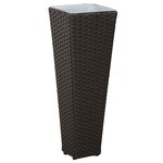 vidaXL Ensemble d'extérieur 3 pc Noir 30 x 30 x 80 cm Métал