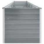 vidaXL Lit surélevé de jardin Acier galvanisé 400x80x77 cm Gris