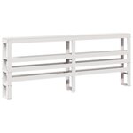 vidaXL Cadre de lit sans matelas blanc 200x200 cm bois massif de pin