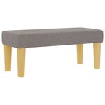 lit boxspring vidaXL avec matelas et banc taupe 100x200 cm en tissu