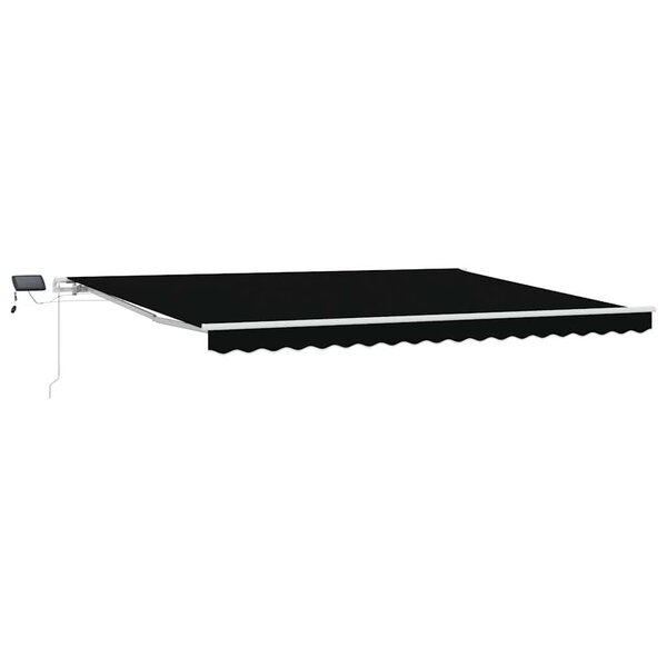 vidaXL Auvent Rétractable avec Noir 450 ×300 cm tissu