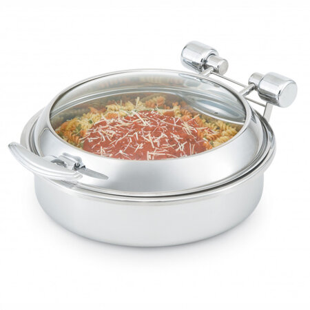 Chafing dish inox rond avec couvercle en verre 5 8 l - pujadas -  - inox5.8