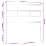 vidaXL Tête de lit chêne marron 80 cm acier et bois d'ingénierie