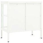 vidaXL Buffet Blanc 70x35x70 cm Acier et verre