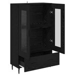 vidaXL Haut Armoire Chêne noir 69 5 x 31 x 115 cm Bois d'ingénierie