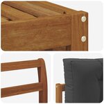 vidaXL Ensembles de canapés avec coussin 6 Pièces Naturel et Anthracite