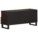 vidaXL Meuble TV marron 100x34x46 cm bois massif manguier