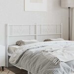 vidaXL Tête de lit de remplacement métal blanc 120 cm