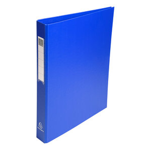 Classeur PP 4 anneaux 25mm sur 3ème/c. BLEU EXACOMPTA