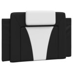 vidaXL Coussin de tête de lit Viana noir et blanc 90 cm similicuir