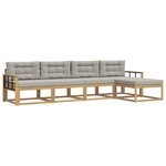 vidaXL Ensemble de canapés d'extérieur 4 pc Blanc et gris clair