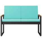 vidaXL Banc extérieur 2 -Seater 107 x 61 x 80 cm polyrotin