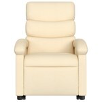 vidaXL Fauteuil inclinable de massage Crème Tissu