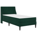 vidaXL Cadre de lit avec matelas Vert foncé 90 x 190 cm Velours
