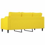 vidaXL Canapé à 3 places Jaune clair 180 cm Tissu