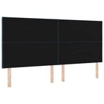 vidaXL Tête de lit avec des lumières à LED Réglable Bleu 200 cm tissu
