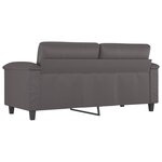 vidaXL Canapé à 2 places Gris 140 cm Similicuir