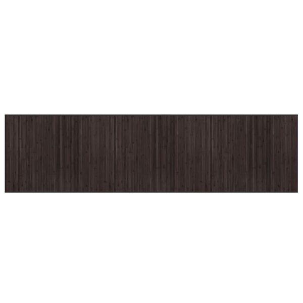 vidaXL Tapis rectangulaire marron foncé 80x300 cm bambou