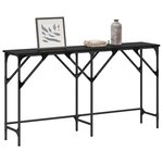 vidaXL Table console Chêne noir 140 x 29 x 75 cm Bois d'ingénierie