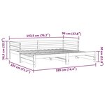 vidaXL Lit coulissant sans matelas blanc 90x190 cm