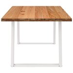 vidaXL Table à manger marron clair bois de chêne massif rectangulaire