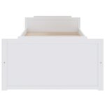 vidaXL Cadre de lit avec tiroirs Blanc Bois de pin massif 90x200 cm