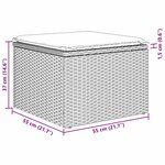 Ensemble de Canapés de Jardin 8 pièces avec Coussins Noir Poly Rotin
