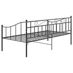 vidaXL Cadre de canapé-lit sans matelas noir métal 90x200 cm