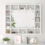 vidaXL Armoire de miroir avec LED Blanc 91x15x76 5 cm