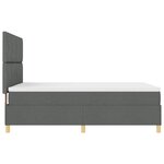 vidaXL Lit à ressorts avec tête de lit Gris foncé 160 x 200 cm tissu