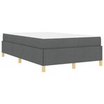 vidaXL Cadre de lit avec matelas Gris foncé 120 x 190 cm tissu