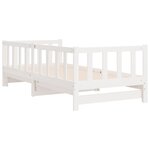 vidaXL Lit coulissant Blanc 2x(90x190) cm Bois de pin massif