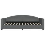 vidaXL Lit de jour avec matelas gris foncé 90x200 cm tissu