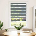 vidaXL Store zèbre gris foncé largeur du tissu 75 9 cm polyester