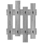vidaXL Porte-manteau mural avec stockage Gris sonoma 60 x 3 x 82 cm