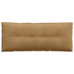 vidaXL Coussin de Dos Marron 120 x 50 cm Tissu en velours côtelé