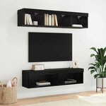 vidaXL Meubles TV 2 Pièces Chêne noir 60 x 30 x 30 cm Bois d'ingénierie