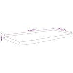 vidaXL Étagère murale rectangulaire massif acacia bordure assortie