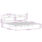 vidaXL Cadre de lit sans matelas chêne sonoma 200x200 cm