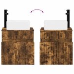 vidaXL Meuble de lavabo mural Chêne fumé 49 x 41 x 63 cm