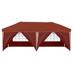 vidaXL Tente de fête pop-up 575 x 288 x 245 cm Terre cuite