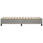 vidaXL Cadre de lit Gris clair 100x200 cm Velours