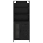 vidaXL Haut Armoire Chêne noir 69 5 x 34 x 180 cm Bois d'ingénierie